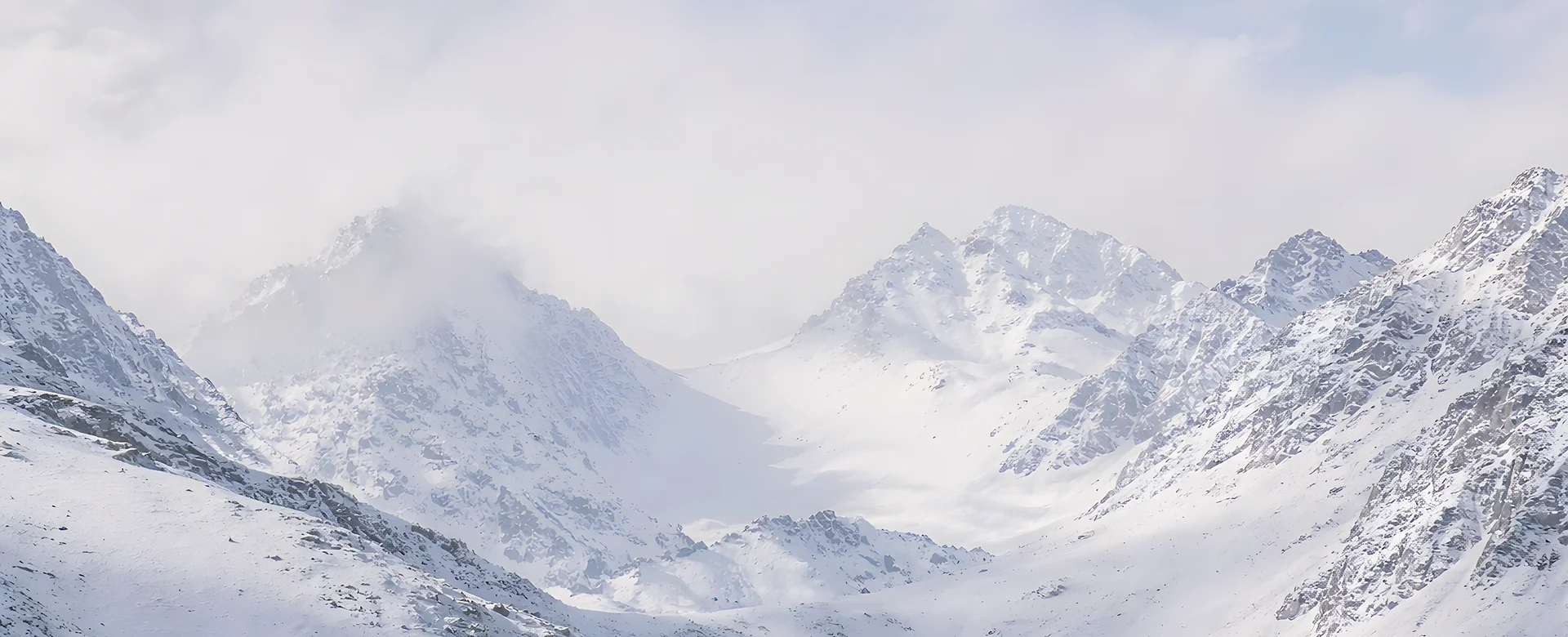 Snow-covered mountain peaks
